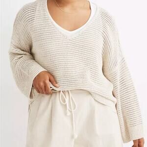 Madewell Rainbow Marled Seville Pullover Sweater